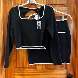 Sincerely Jules Black and White Skirt Set